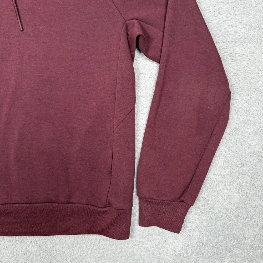 Nike Dri-FIT Mens Small Burgundy Raglan Pullover Hoodie Maroon Swoosh CU6260-638